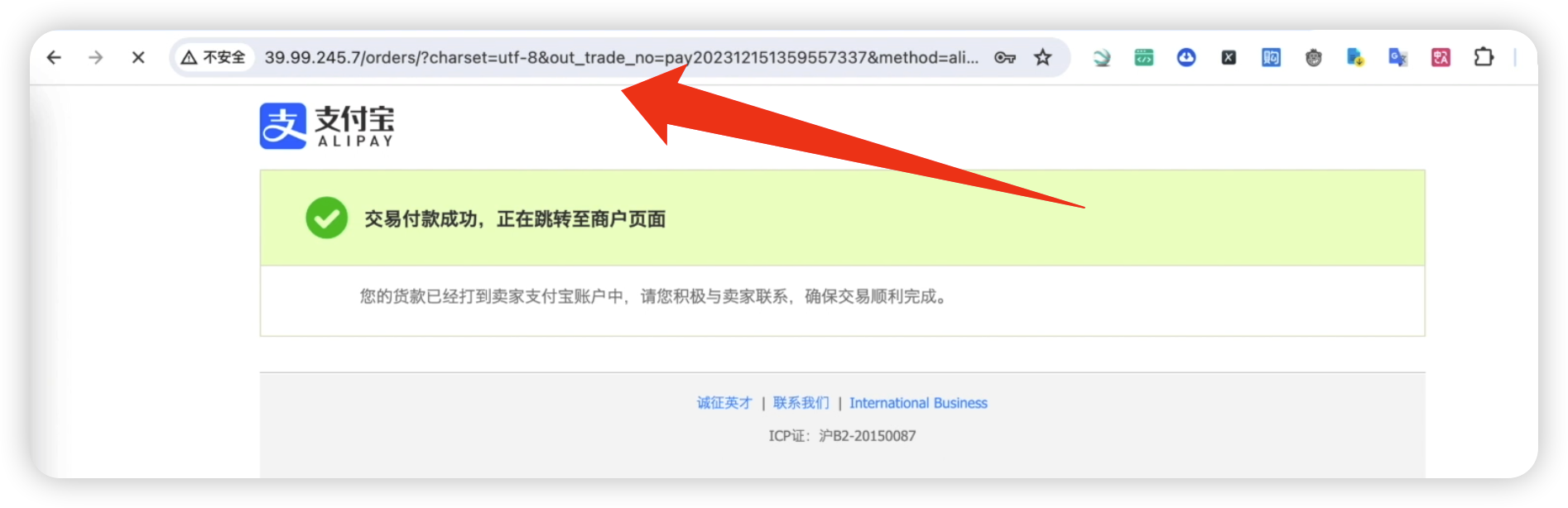 图100-支付成功后跳转到ip地址